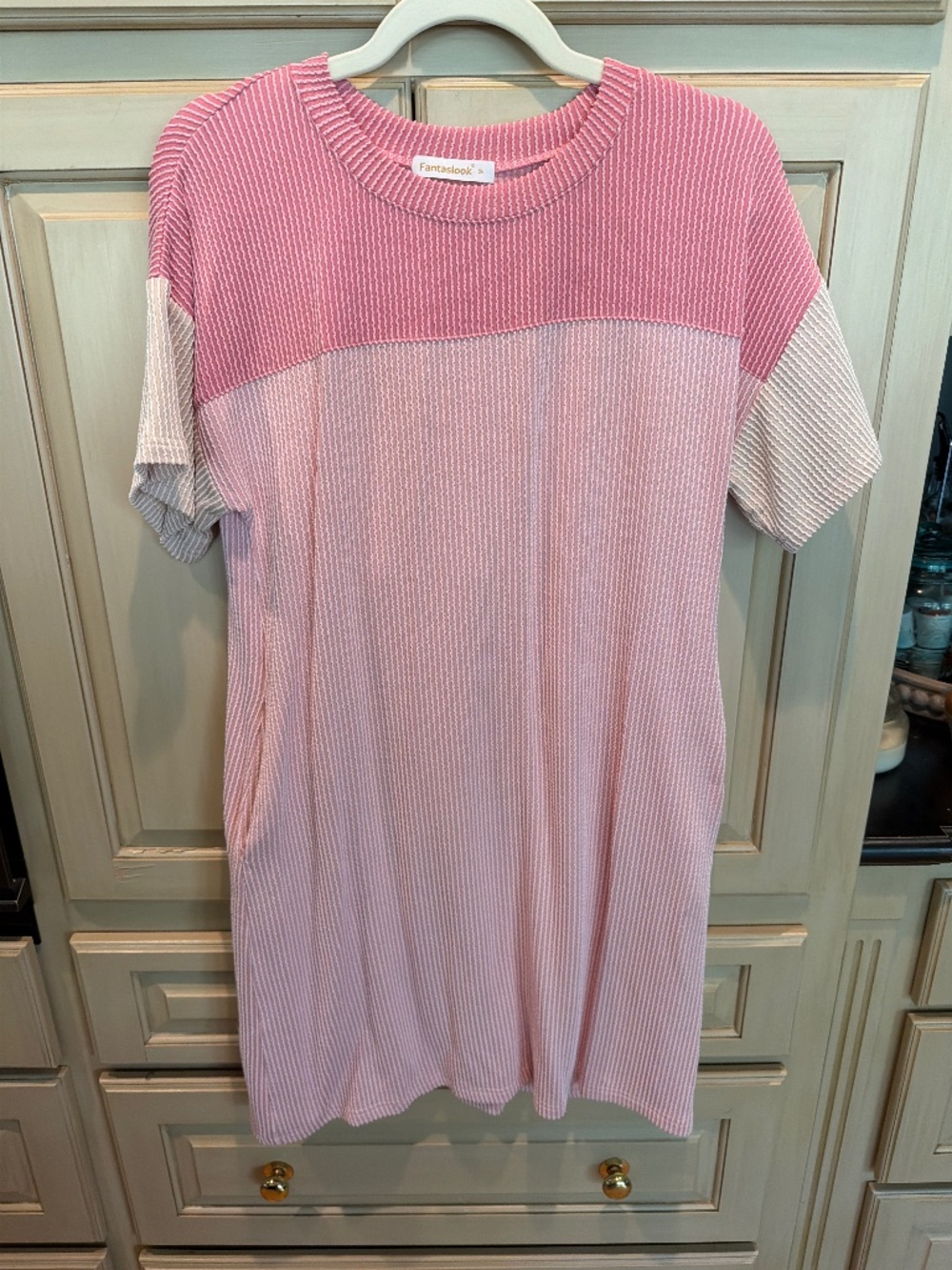 Color block tee shirt style dress for easy wear!